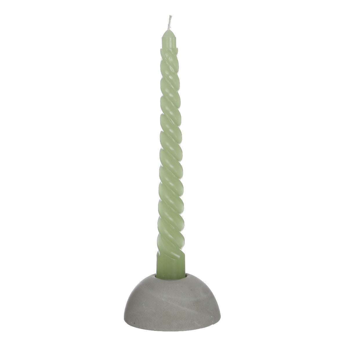 Kaarsen gedraaid groen 19cm hoog (4 st.) [IFS-32235]