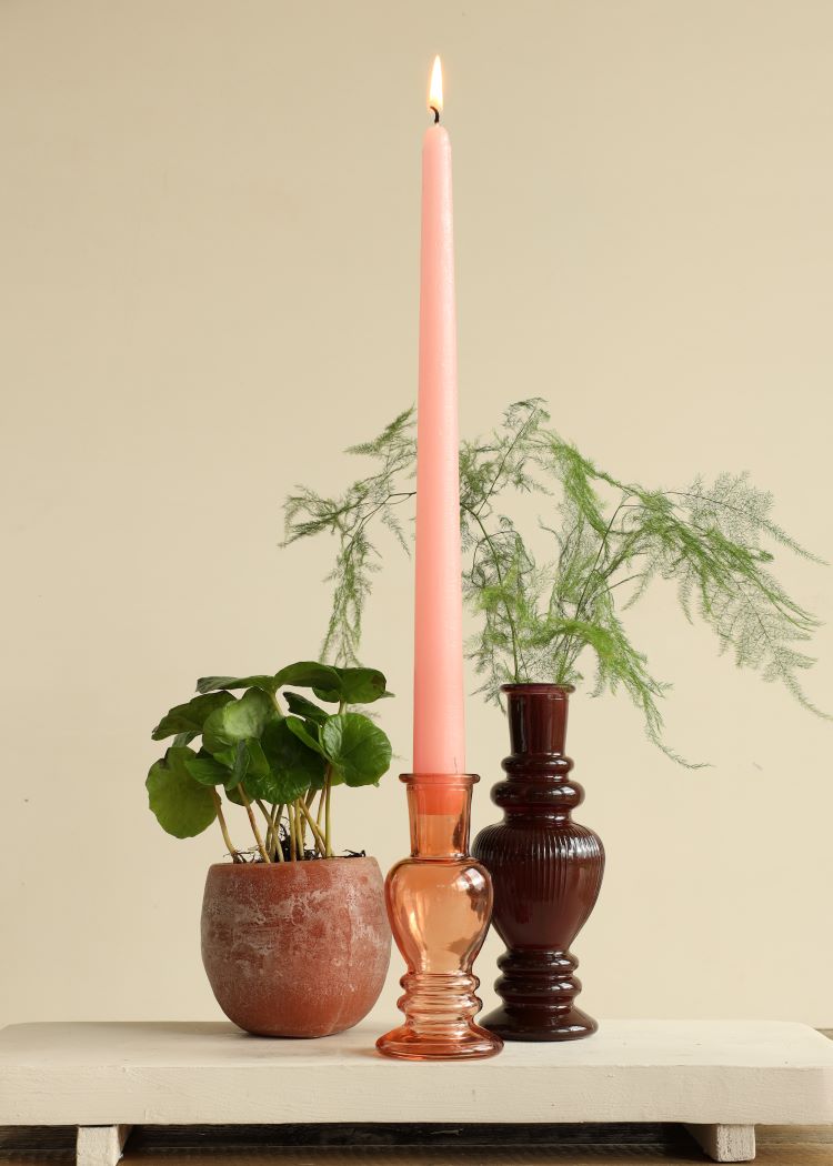 Aroma schaal light donker Rood Amber geur Ø9x8 cm (6 stuks) [IFS-36219]