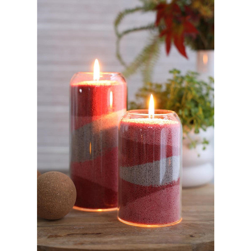 Bougie Pearlsand 400 g bordeaux (6 pièces) [IFS-32721]