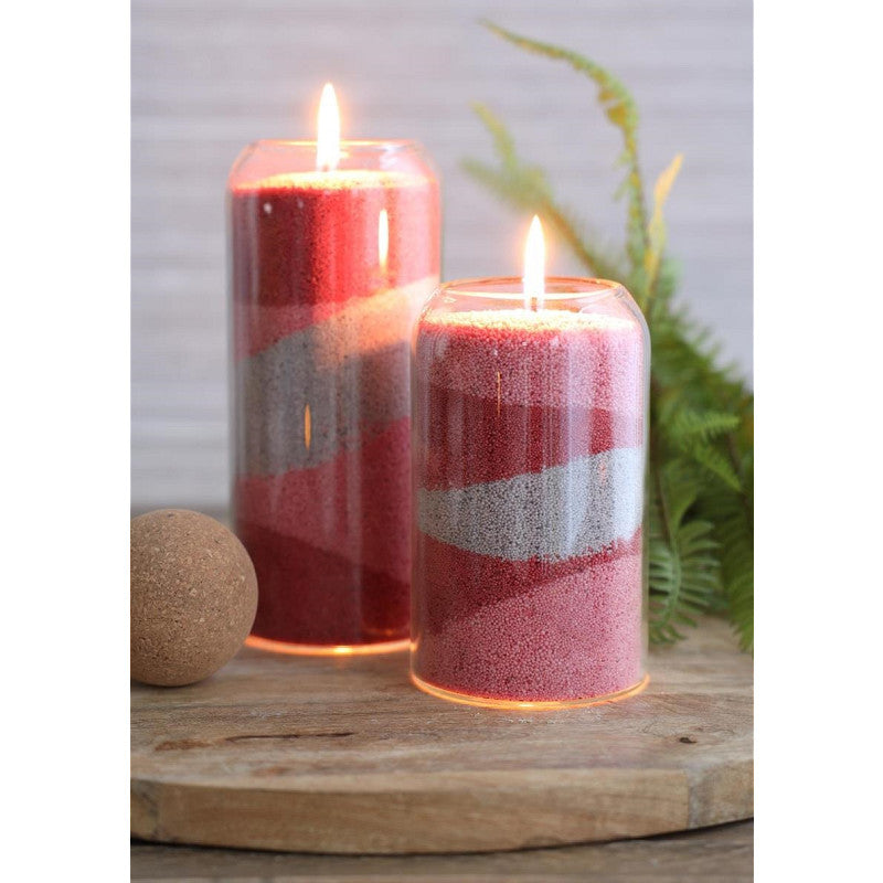 Bougie Pearlsand 400 g bordeaux (6 pièces) [IFS-32721]