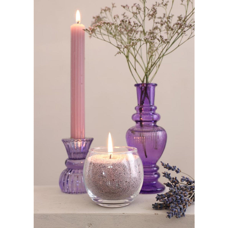 Pearlsand kaars 400gr lavendel - grijs (6 stuks) [IFS-32722]