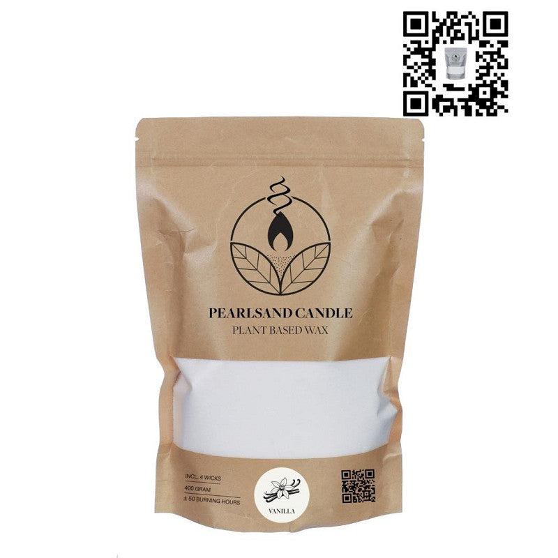 Bougie parfumée Pearlsand 400 g vanille (6 pièces) [IFS-32910]