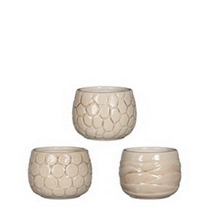 Plant pot Mila craquele glaze Cream 7cm high (9 pcs.)