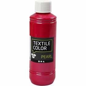 Textielkleur, parelmoer, roze, 250 ml/ 1 fles [HOB-33716]