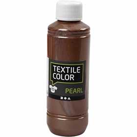 Textielkleur, parelmoer, bruin, 250 ml/ 1 fles [HOB-33732]
