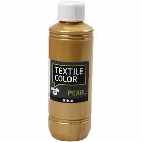 Textielkleur, parelmoer, goud, 250 ml/ 1 fles [HOB-33761]