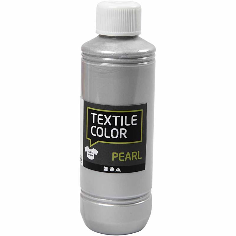 Textile Color, mother of pearl, silver, 250 ml/ 1 bottle