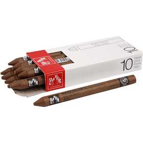 CARAN D’ACHE Neocolor I, L: 10 cm, dikte 8,5 mm, brown (059), 10 stuk/ 1 doos [HOB-34025]