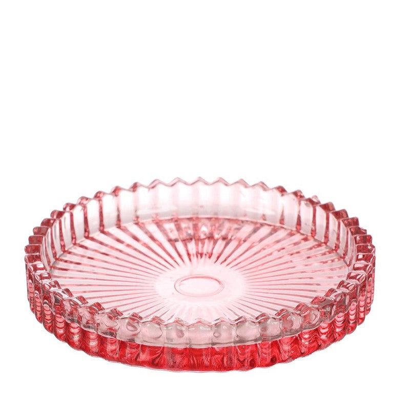 Coupelles en verre Kate Ø 10 cm, H. 6,5 cm, roses, lot de 4 (6 pièces) [IFS-34101]