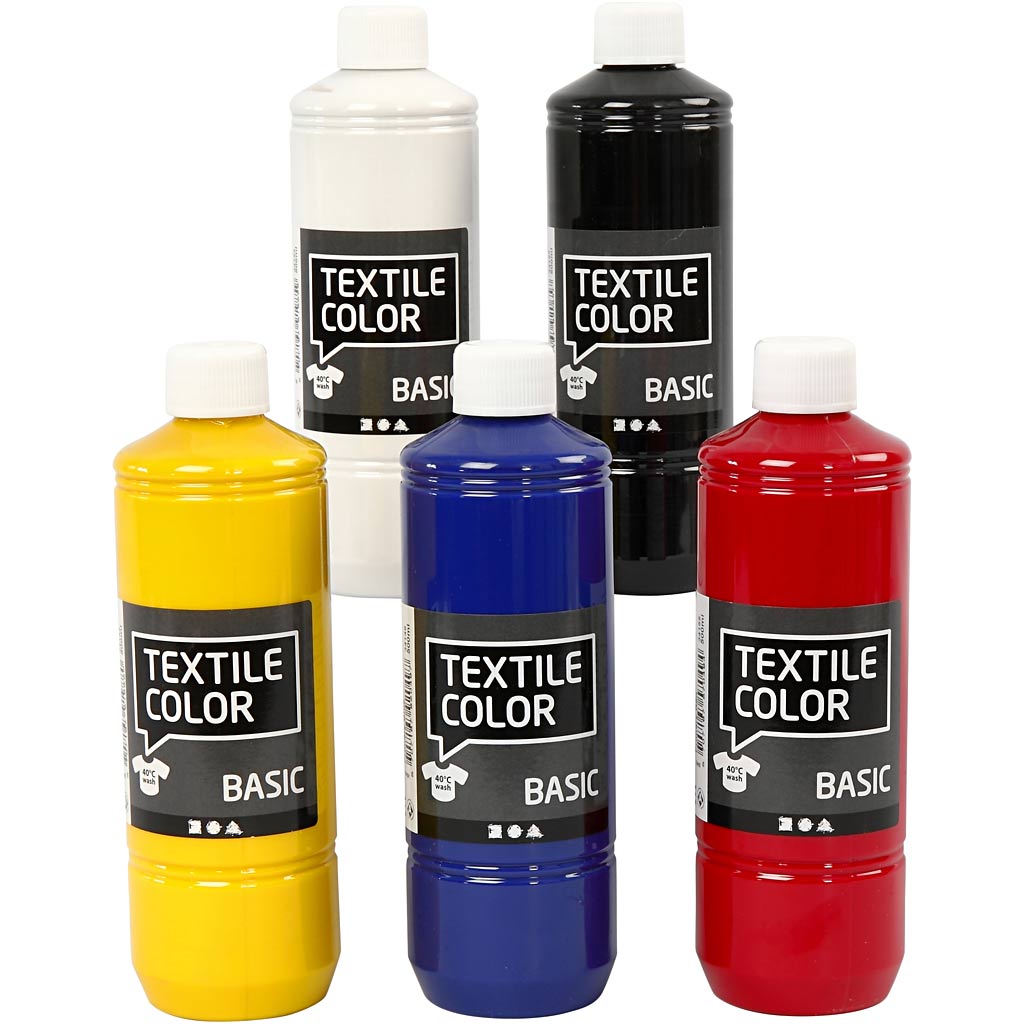 Textile Color, primary colours, 5x500 ml