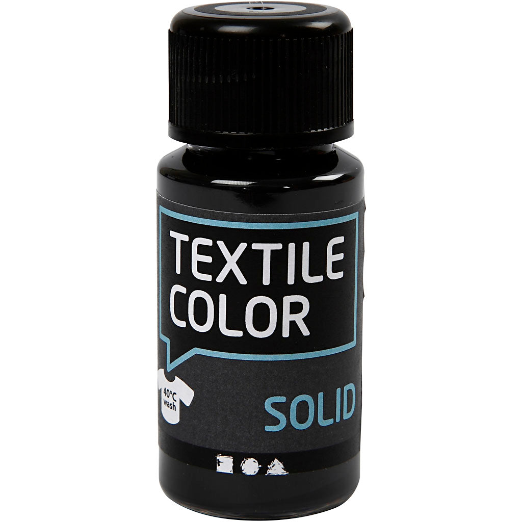 Textile Solid, opaque, black, 50 ml/ 1 bottle