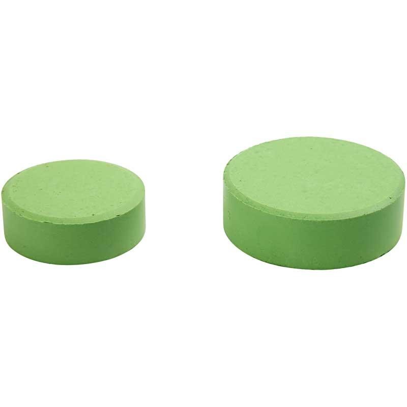 Waterverf, H: 16 mm, d 44 mm, groen, 6 stuk/ 1 doos [HOB-34483]