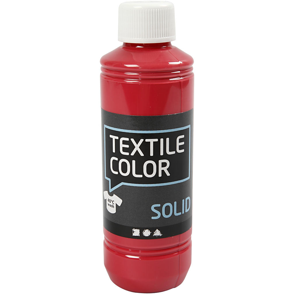 Textielkleur, dekkend, rood, 250 ml/ 1 fles [HOB-34616]