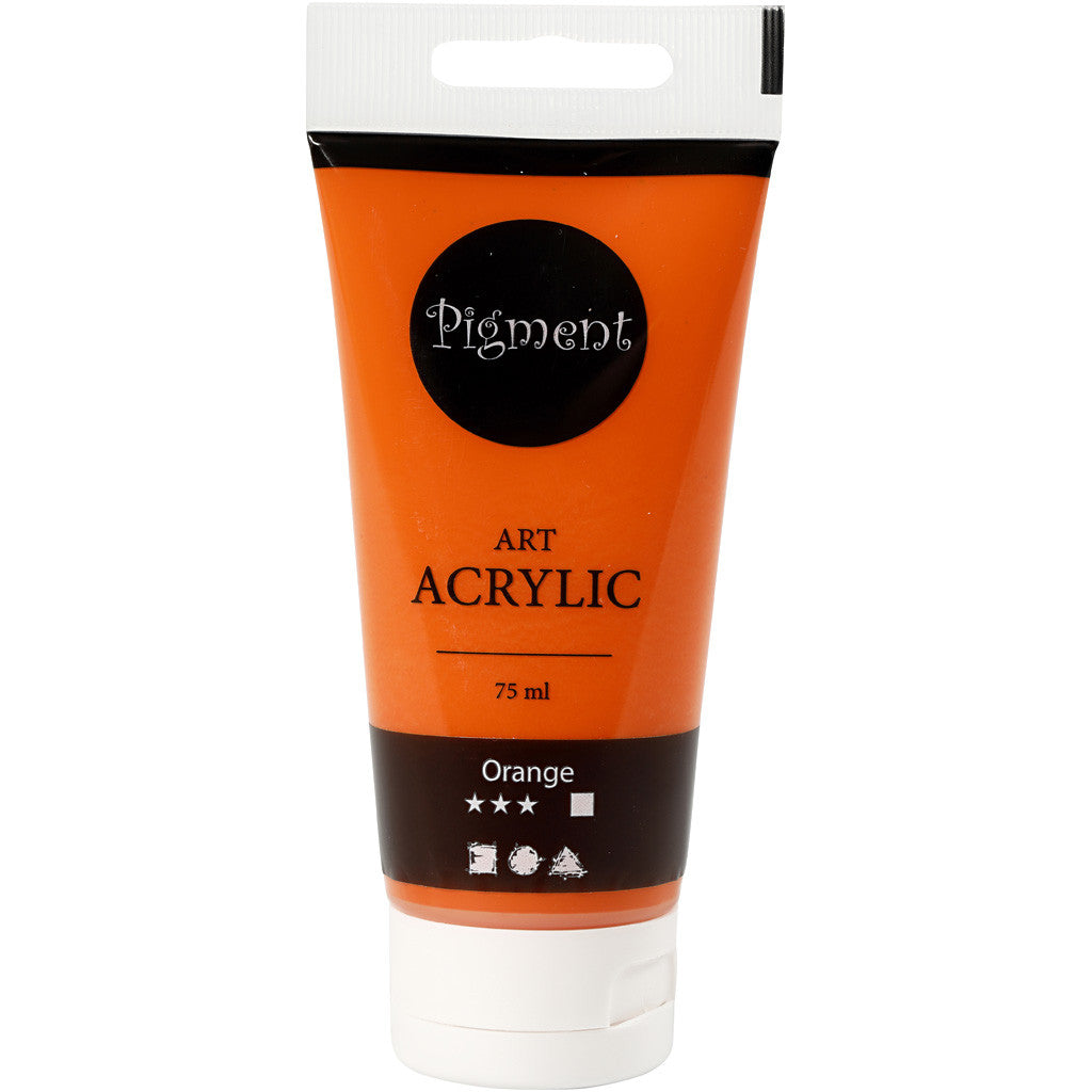 Peinture Acrylique, semi-brillant, semi opaque, orange, 75 ml/ 1 flacon [HOB-35144]