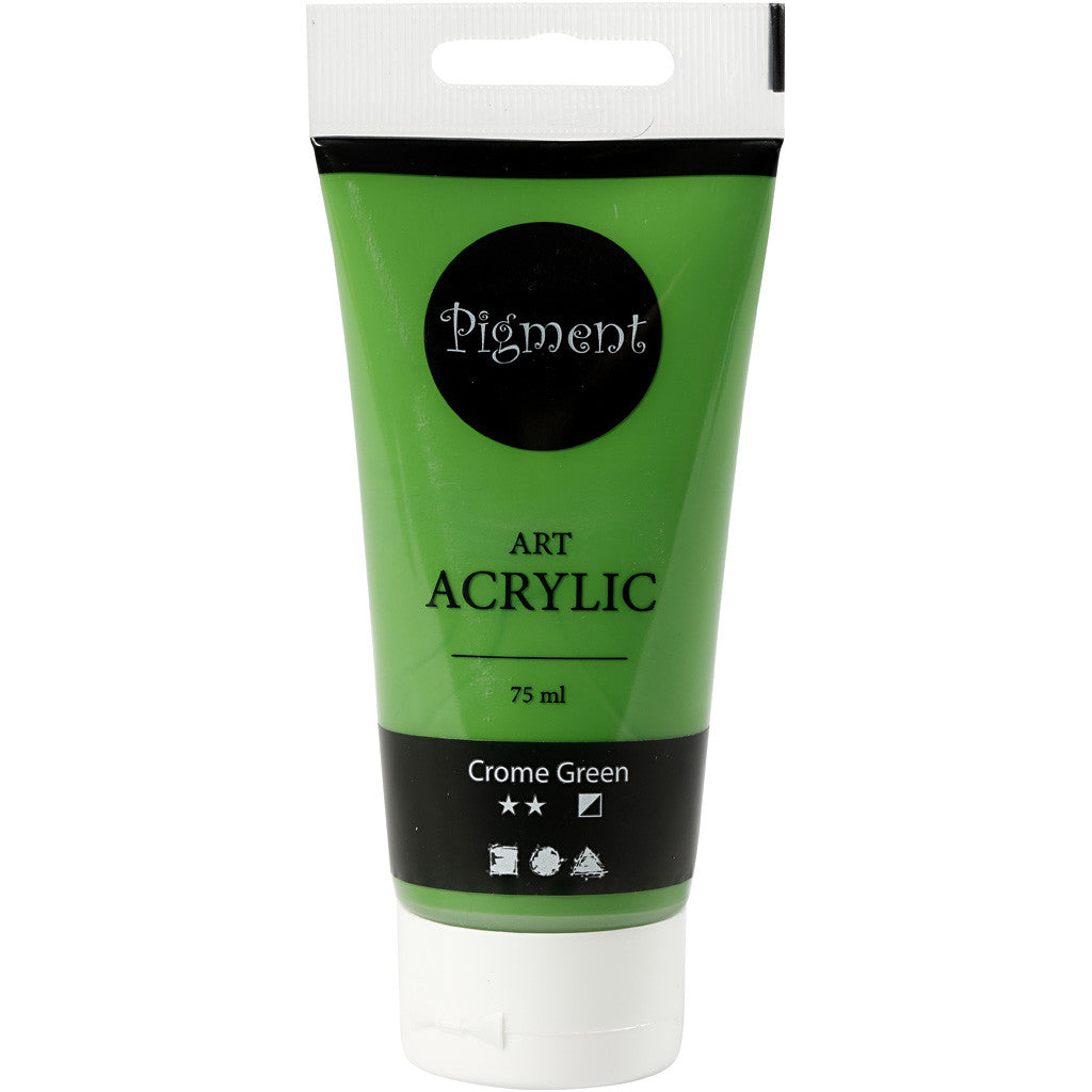 Peinture Acrylique, semi-brillant, semi opaque, Crome Green, 75 ml/ 1 flacon [HOB-35152]