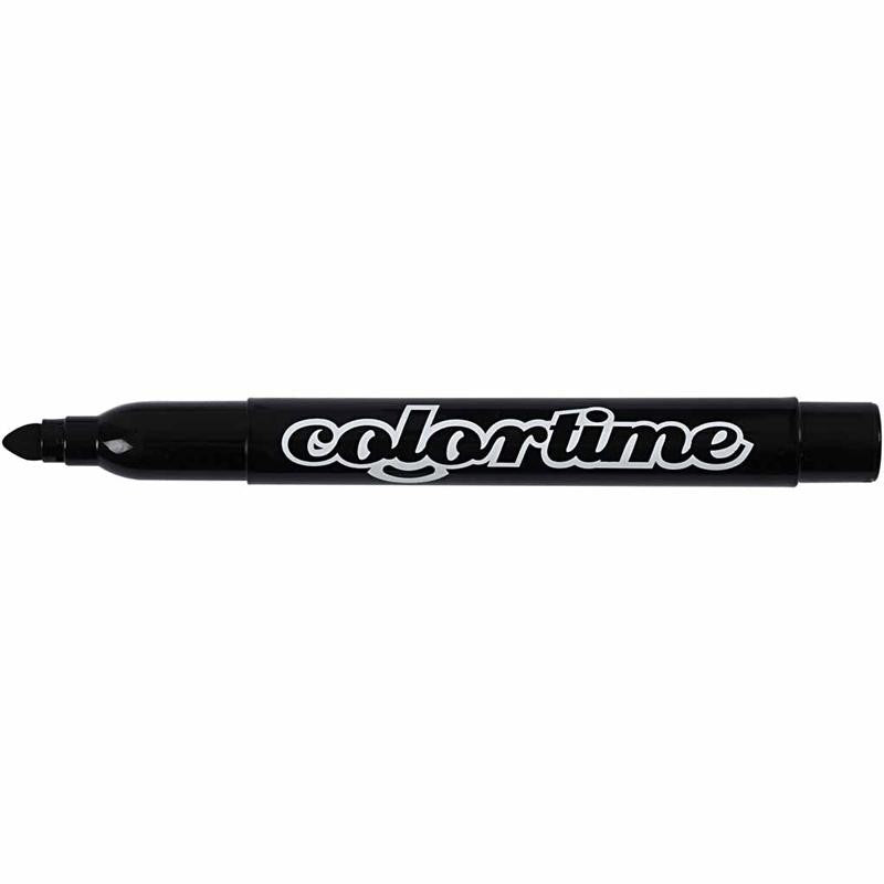 Colortime stiften, lijndikte 5 mm, zwart, 12 stuk/ 1 doos [HOB-37331]