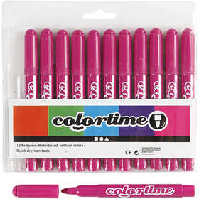 Colortime stiften, lijndikte 5 mm, roze, 12 stuk/ 1 doos [HOB-37341]