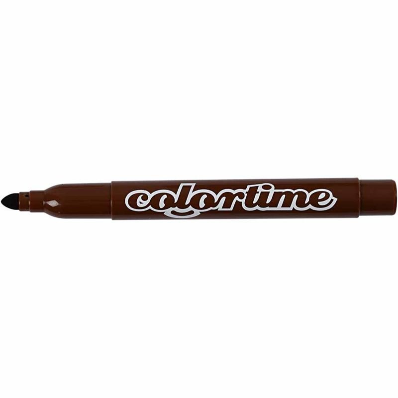 Colortime stiften, lijndikte 5 mm, bruin, 12stuk/ 1 doos [HOB-37342]