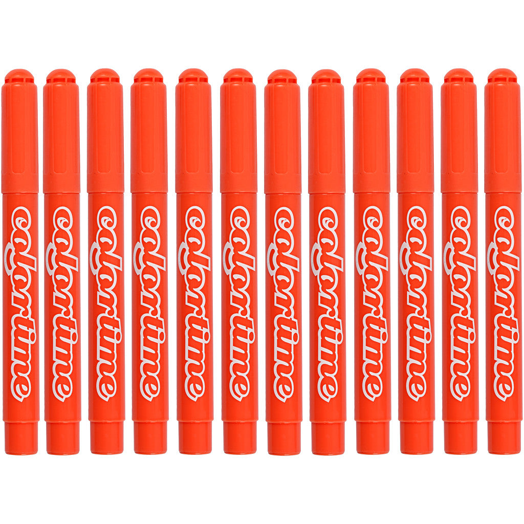Feutres Colortime, trait 5 mm, mandarine, 12 pièces/ 1 Pq. [HOB-37352]