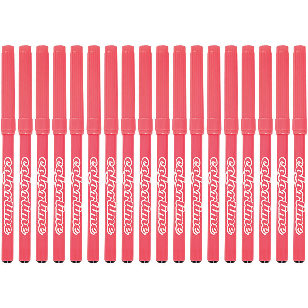 Feutres Colortime, trait 2 mm, rose, 18 pièces/ 1 Pq. [HOB-373539]