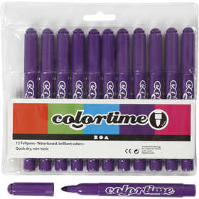 Feutres Colortime, trait 5 mm, violet foncé, 12 pièces/ 1 Pq. [HOB-37354]