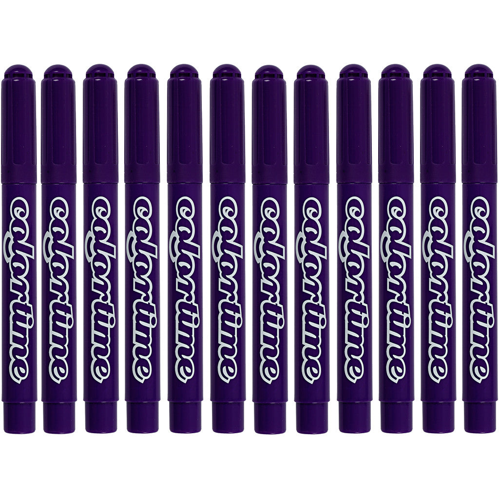 Feutres Colortime, trait 5 mm, violet foncé, 12 pièces/ 1 Pq. [HOB-37354]