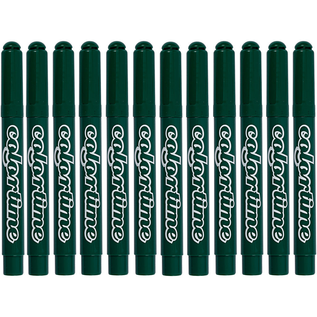 Feutres Colortime, trait 5 mm, vert, 12 pièces/ 1 Pq. [HOB-37358]