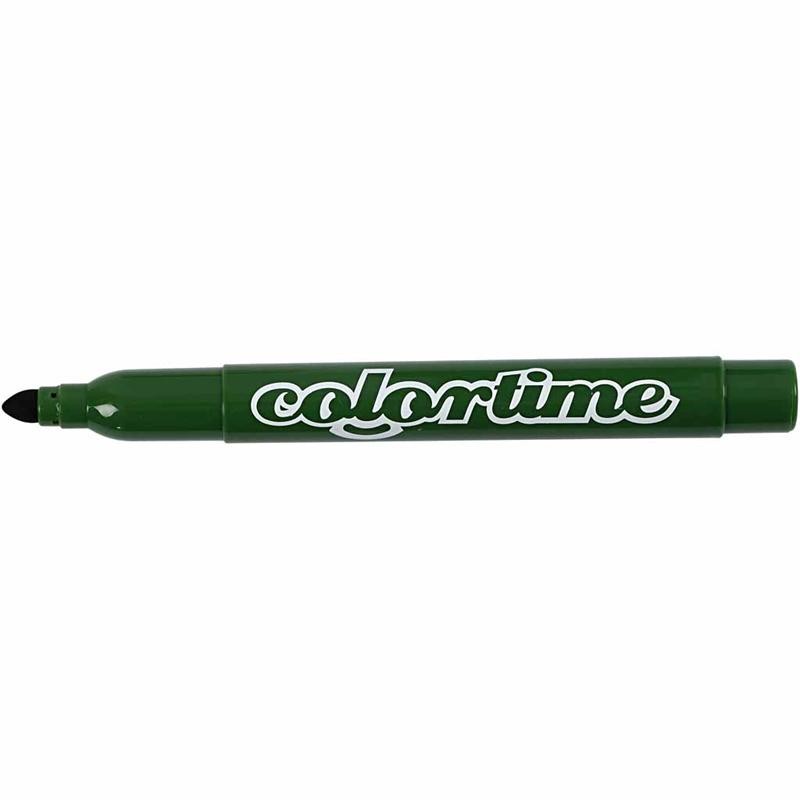 Feutres Colortime, trait 5 mm, vert sapin, 12 pièces/ 1 Pq. [HOB-37359]