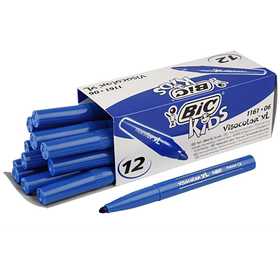 BIC Feutre Visacolor, trait 3 mm, bleu foncé, 12 pièces/ 1 Pq. [HOB-37406]
