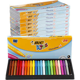 BIC Feutres Visacolor - Achat en gros, trait 3 mm, ass. de couleurs, 12x24 pièces/ 1 Pq. [HOB-37498]