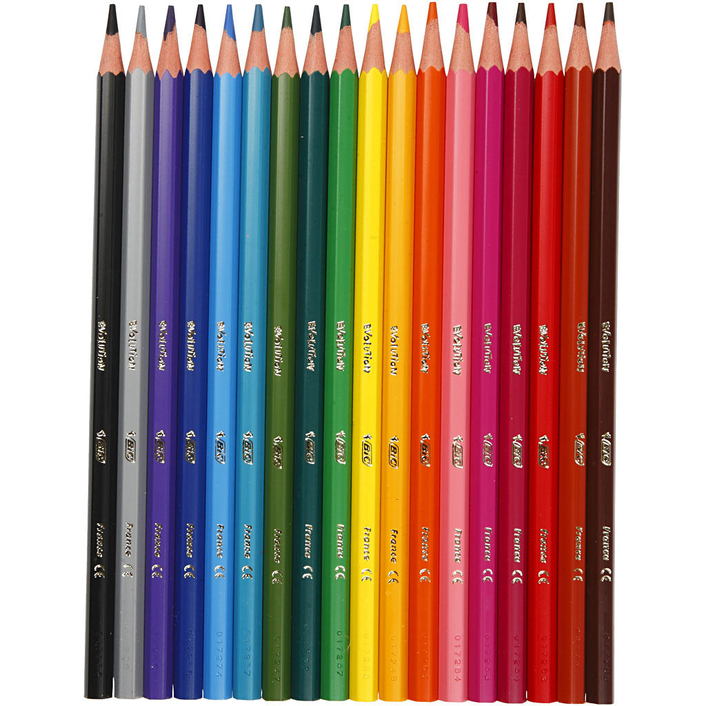 First 37589 BIC Evolution Kleurpotloden, zeskantig div kleuren | 18st