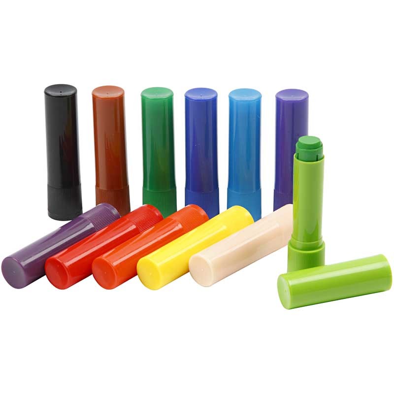 Soft Color Stick, L: 8 cm, diverse kleuren, 12 stuk/ 1 doos [HOB-38135]