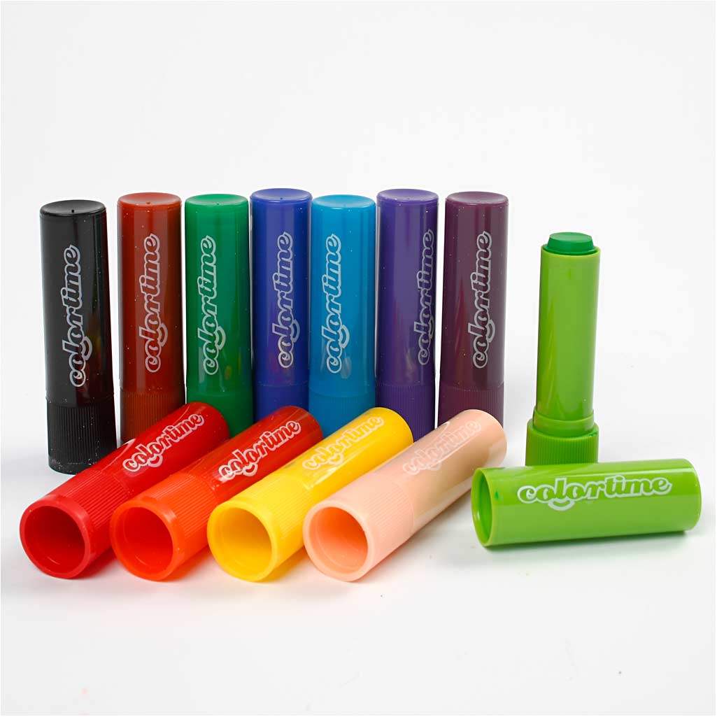 Soft Color Stick, L: 8 cm, diverse kleuren, 12 stuk/ 1 doos [HOB-38135]