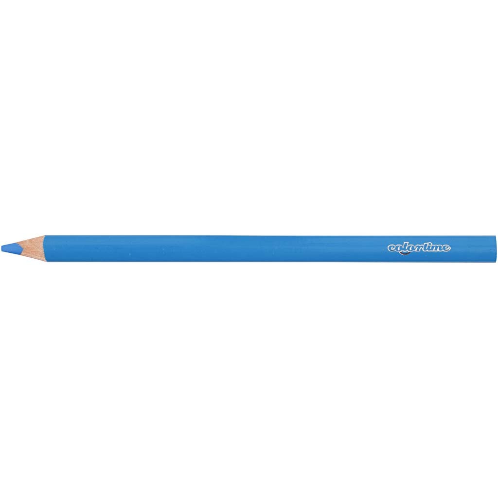 Crayons de Couleur Colortime, L : 17,45 cm, mine 5 mm, JUMBO, bleu, 12 pièces/ 1 Pq. [HOB-38176]