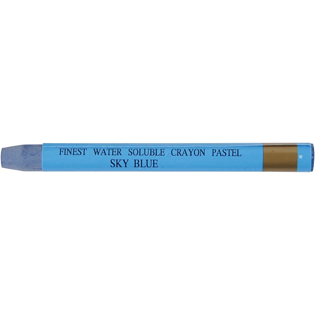 Pastels à la cire aquarellables, L : 9,3 cm, ép. 8 mm, bleu ciel (337), 12 pièces/ 1 Pq. [HOB-38317]