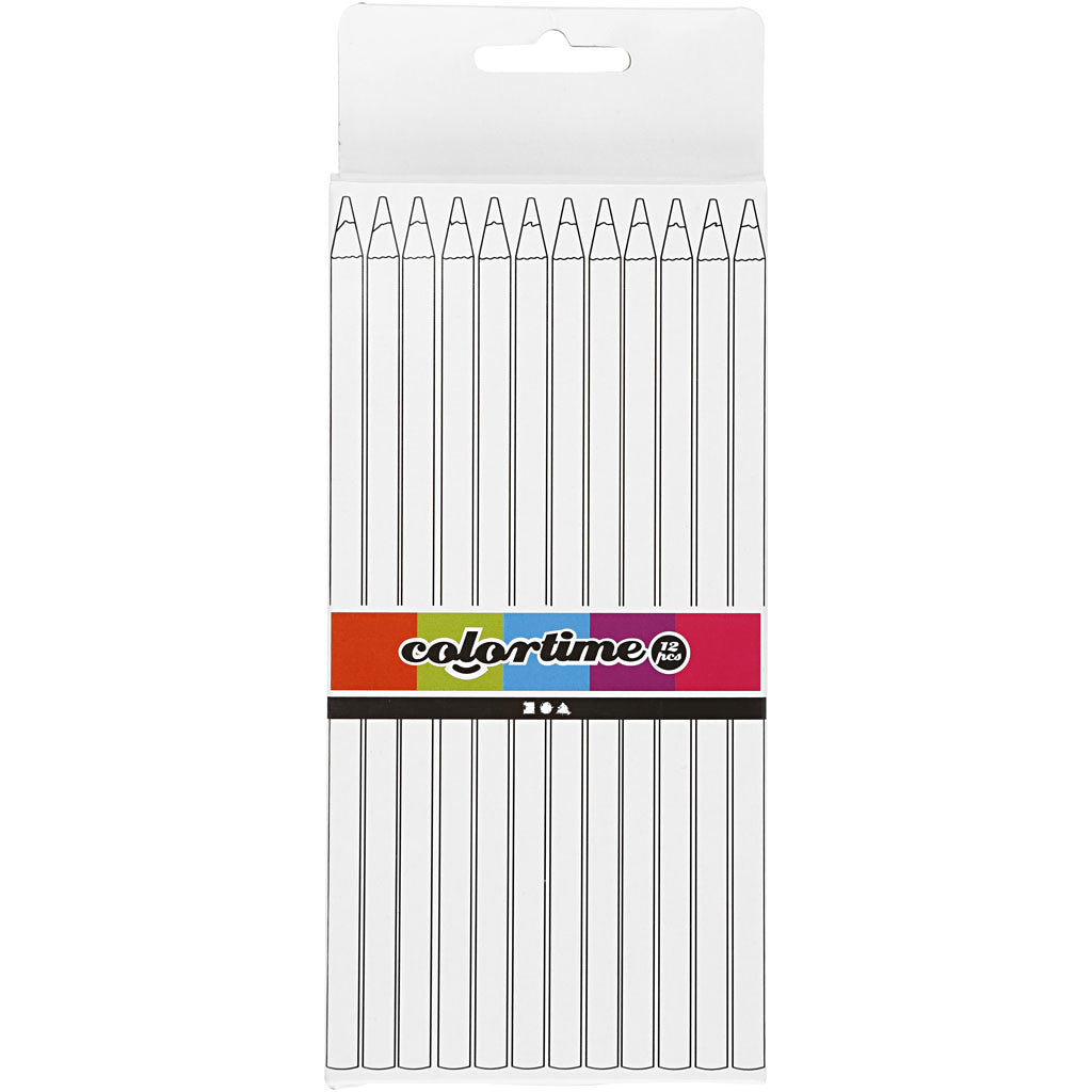 Crayons de Couleur Colortime, L : 17 cm, mine 3 mm, rouge, 12 pièces/ 1 Pq. [HOB-38572]
