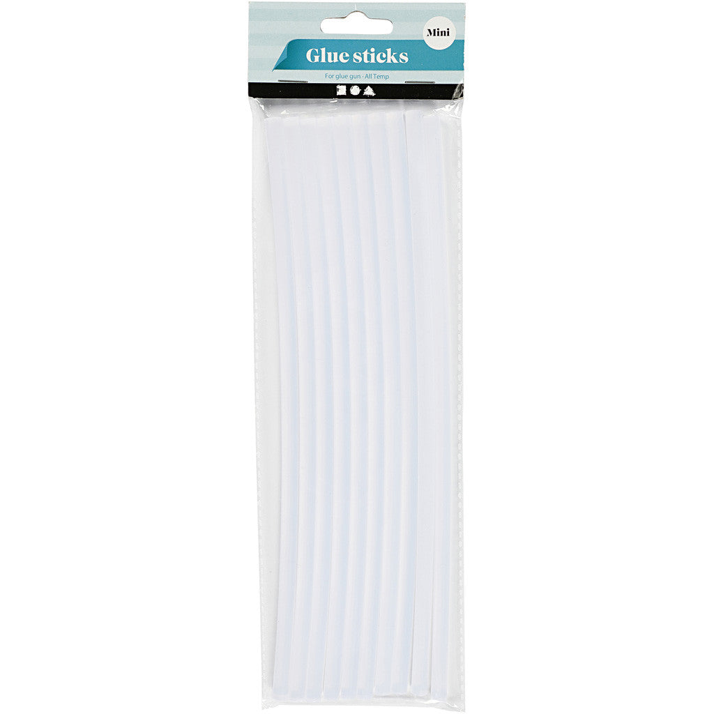 Lijmstiften Mini, L: 25 cm, d 7 mm, 10 stuk/ 1 doos [HOB-391350]