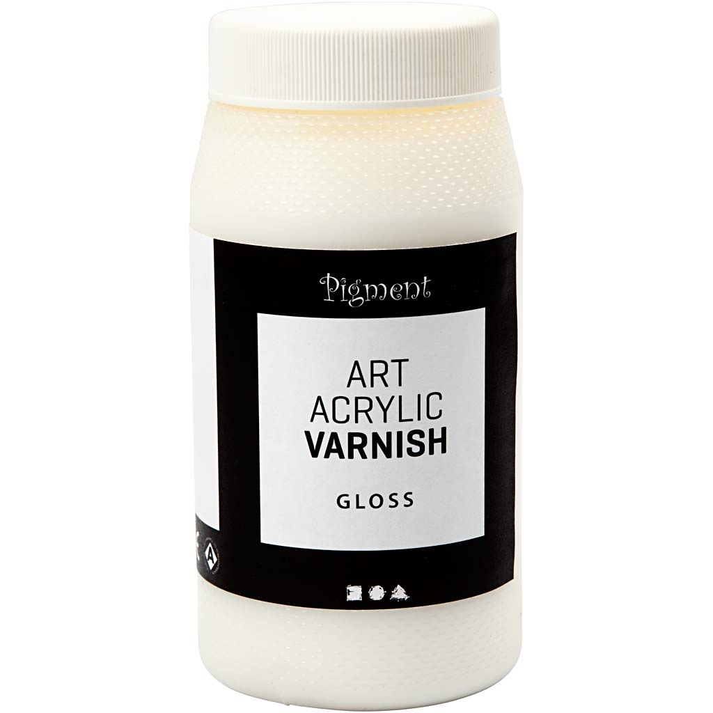 Vernis Art Acrylic, brillant transparent, blanc, 500 ml/ 1 boîte [HOB-39282]