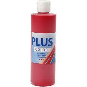 Plus Color Acrylverf, crimson red, 250 ml/ 1 fles [HOB-39428]