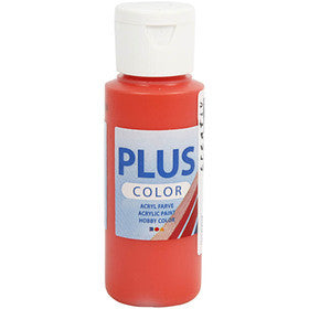 Plus Color Acrylverf, brilliant red, 60 ml/ 1 fles [HOB-39627]