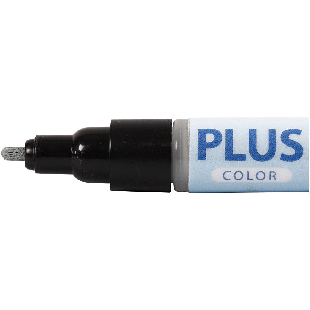 Feutres Plus Color, L : 14,5 cm, trait 1-2 mm, rain grey, 5,5 ml, 1 pièce [HOB-39840]