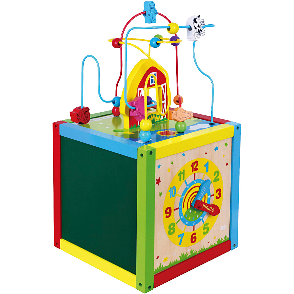 VIGA 5-in-1 play cube, size 30x30x55 cm