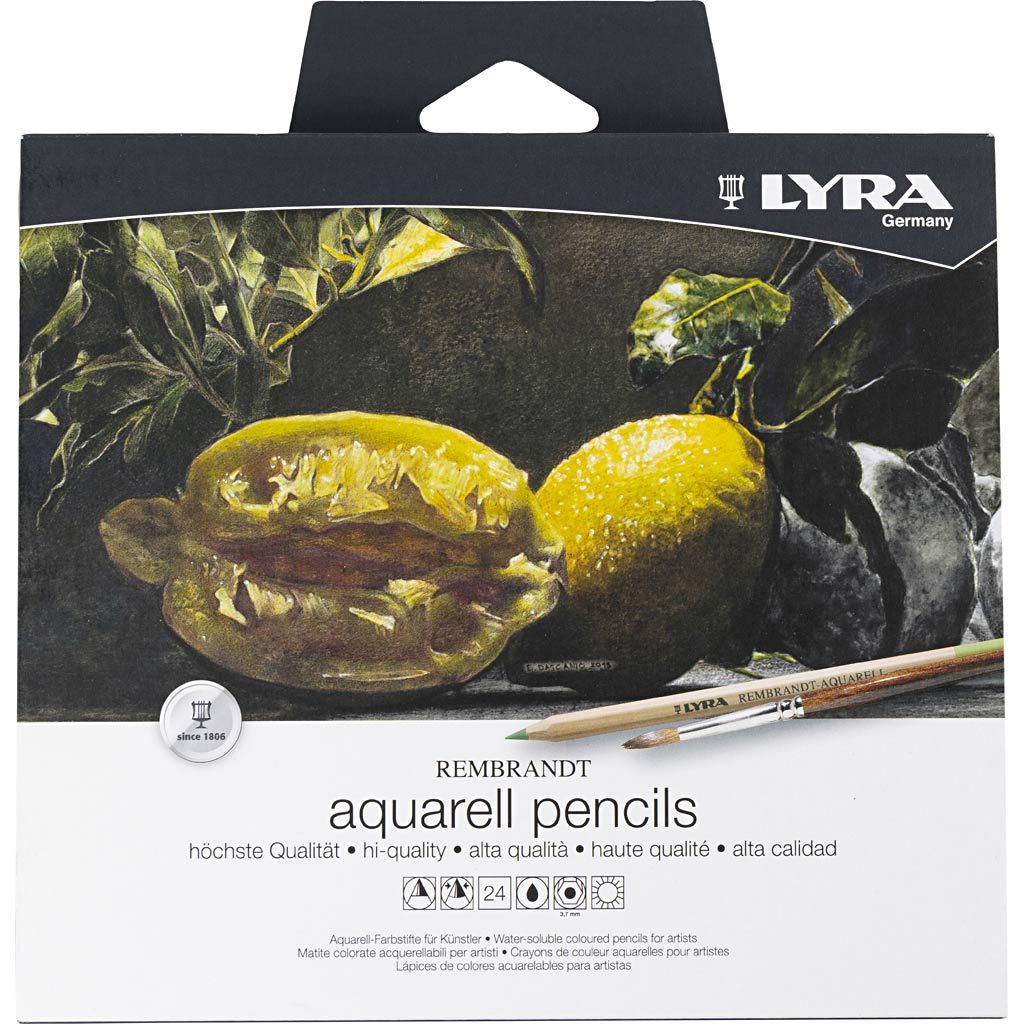 Lyra Rembrandt aquarelpotloden, diverse kleuren, 24 stuk/ 1 doos [HOB-403024]