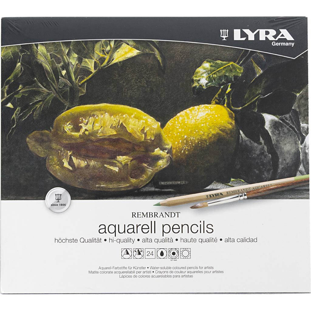 Lyra Rembrandt aquarelpotloden, diverse kleuren, 24 stuk/ 1 doos [HOB-403024]