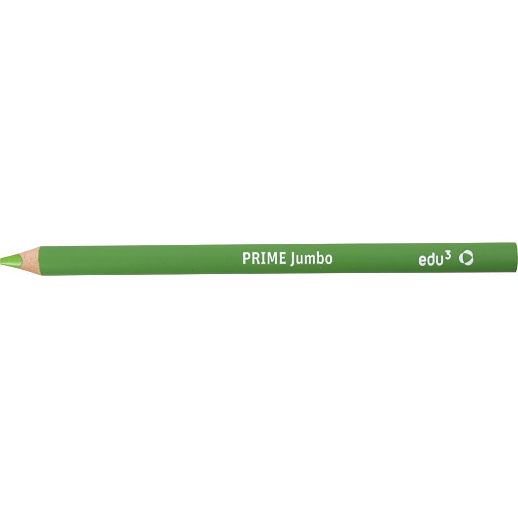 Edu Jumbo Kleurpotlood, dikte 10 mm, vulling 6,25 mm, lichtgroen, 12 stuk/ 1 doos [HOB-408062]