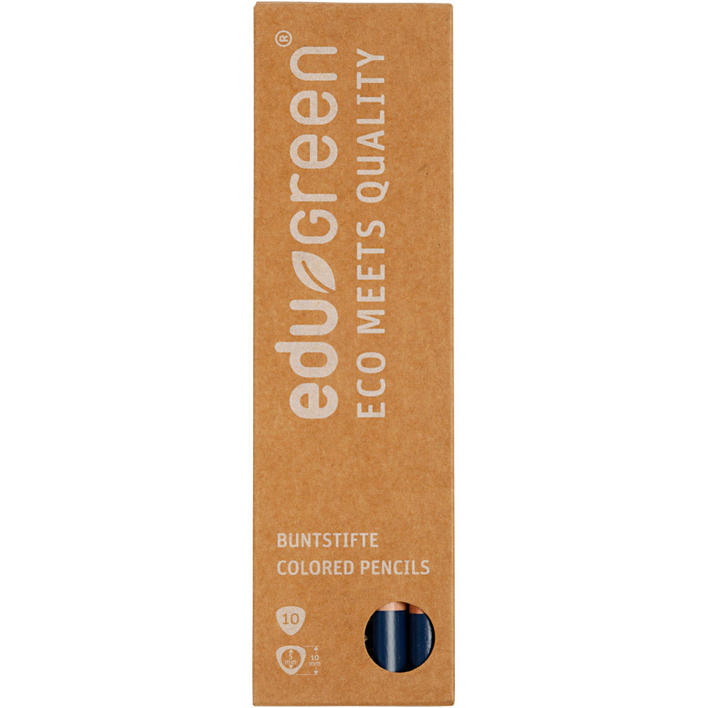 Edugreen Jumbo Kleurpotloden, vulling 5 mm, blauw, 10 stuk/ 1 doos [HOB-408254]
