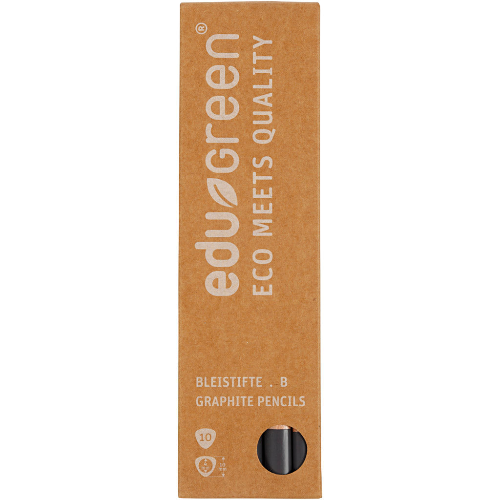Edugreen Jumbo Potloden, B, 10 stuk/ 1 doos [HOB-408282]