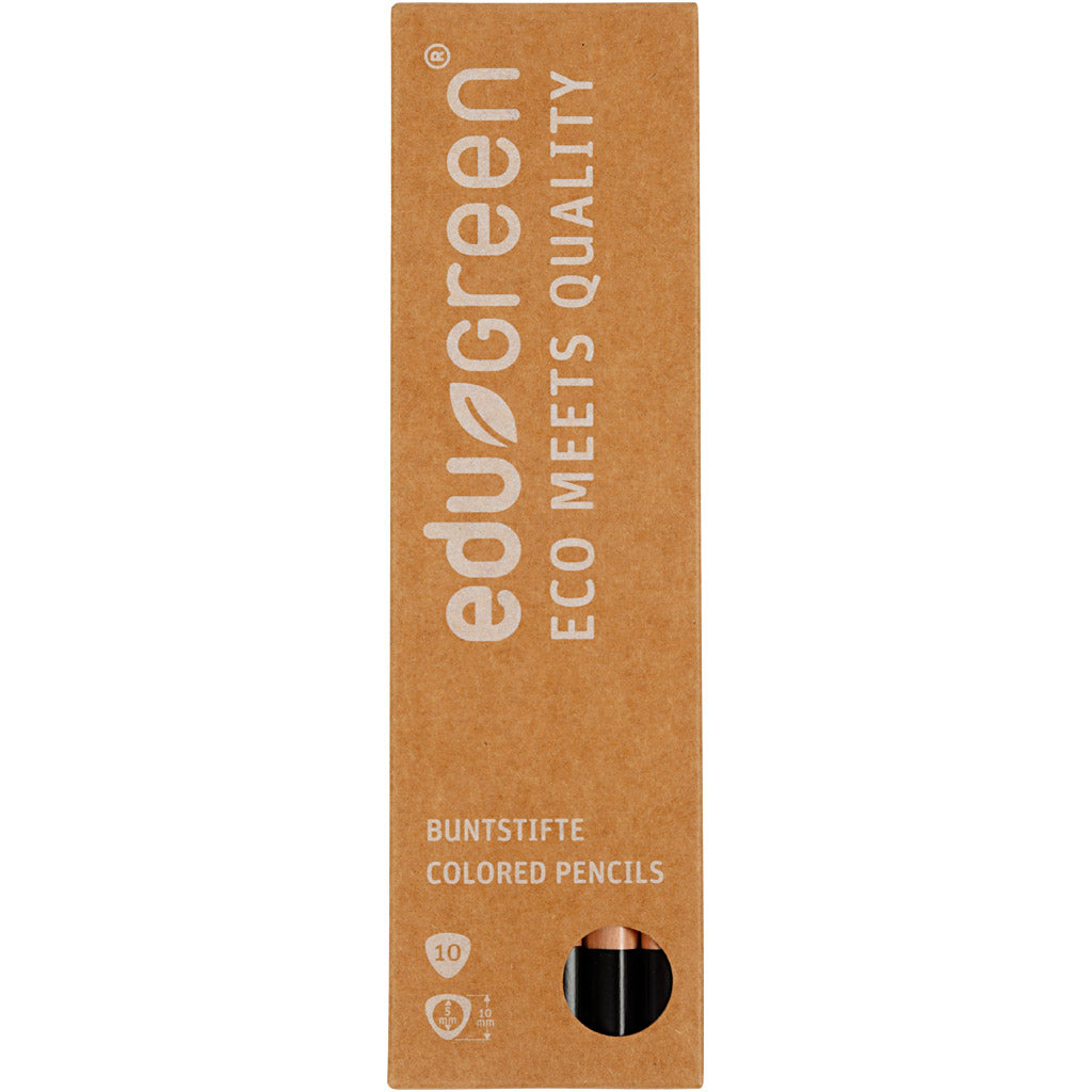 Edugreen Jumbo Kleurpotloden, vulling 5 mm, zwart, 10 stuk/ 1 doos [HOB-408284]