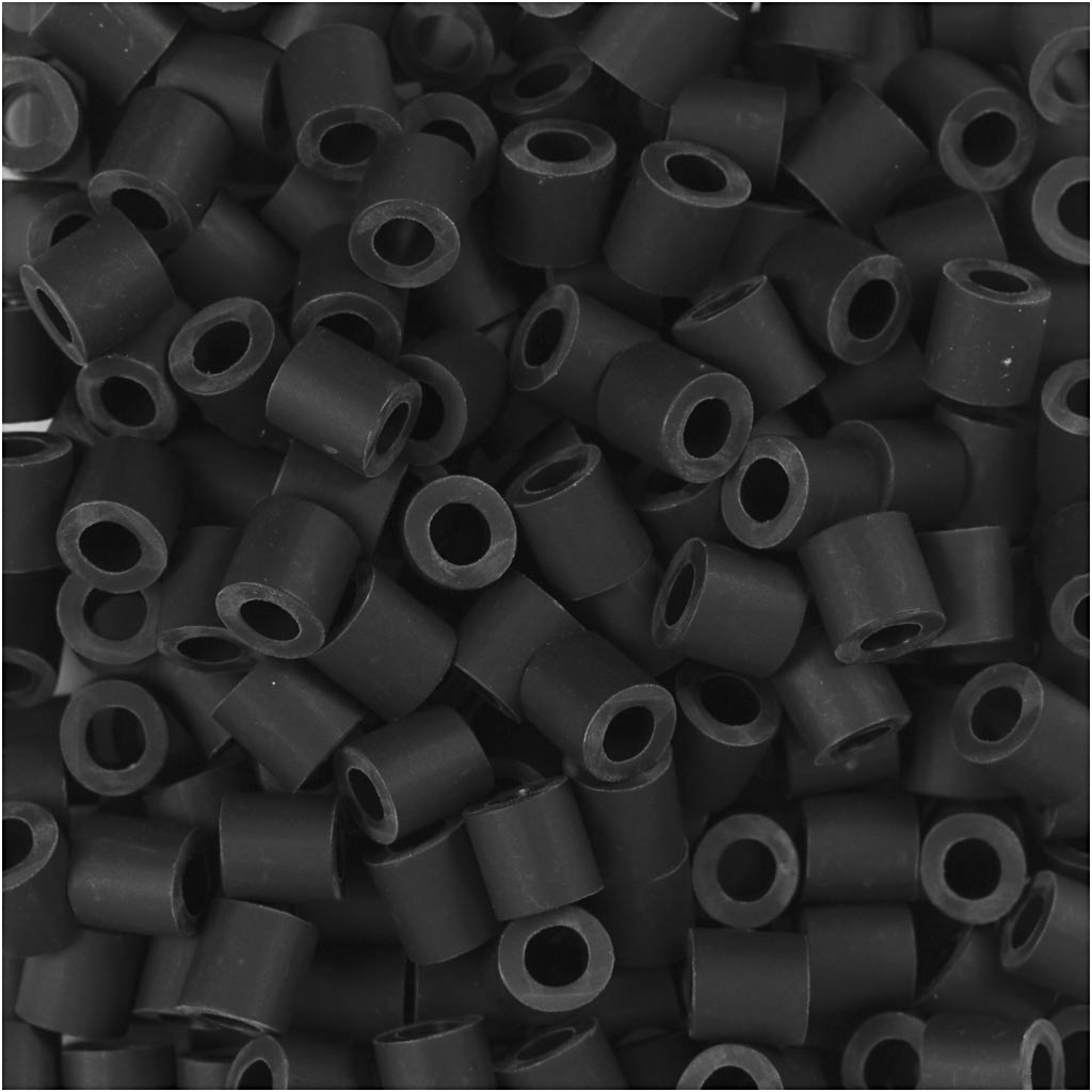 Les Perles NABBI BioBeads, dim. 5x5 mm, diamètre intérieur 2.5 mm, medium, noir, 1000 pièces/ 1 Pq. [HOB-9067720]