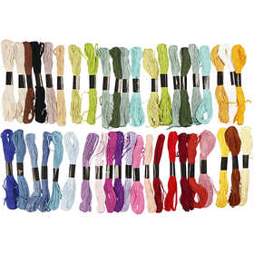 Borduurgaren, dikte 1 mm, diverse kleuren, 42 bol/ 1 doos [HOB-41279]
